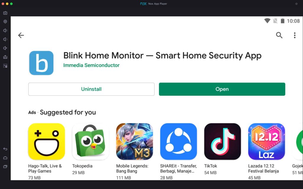 Open Blink App on PC
